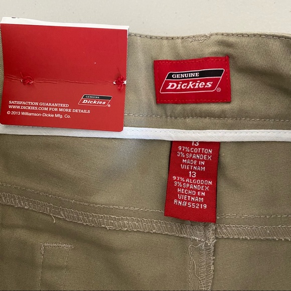 NEW Genuine Dickies Hospitality Khaki Pants Skinny Leg Pants Women’s Size 13 - Picture 3 of 11